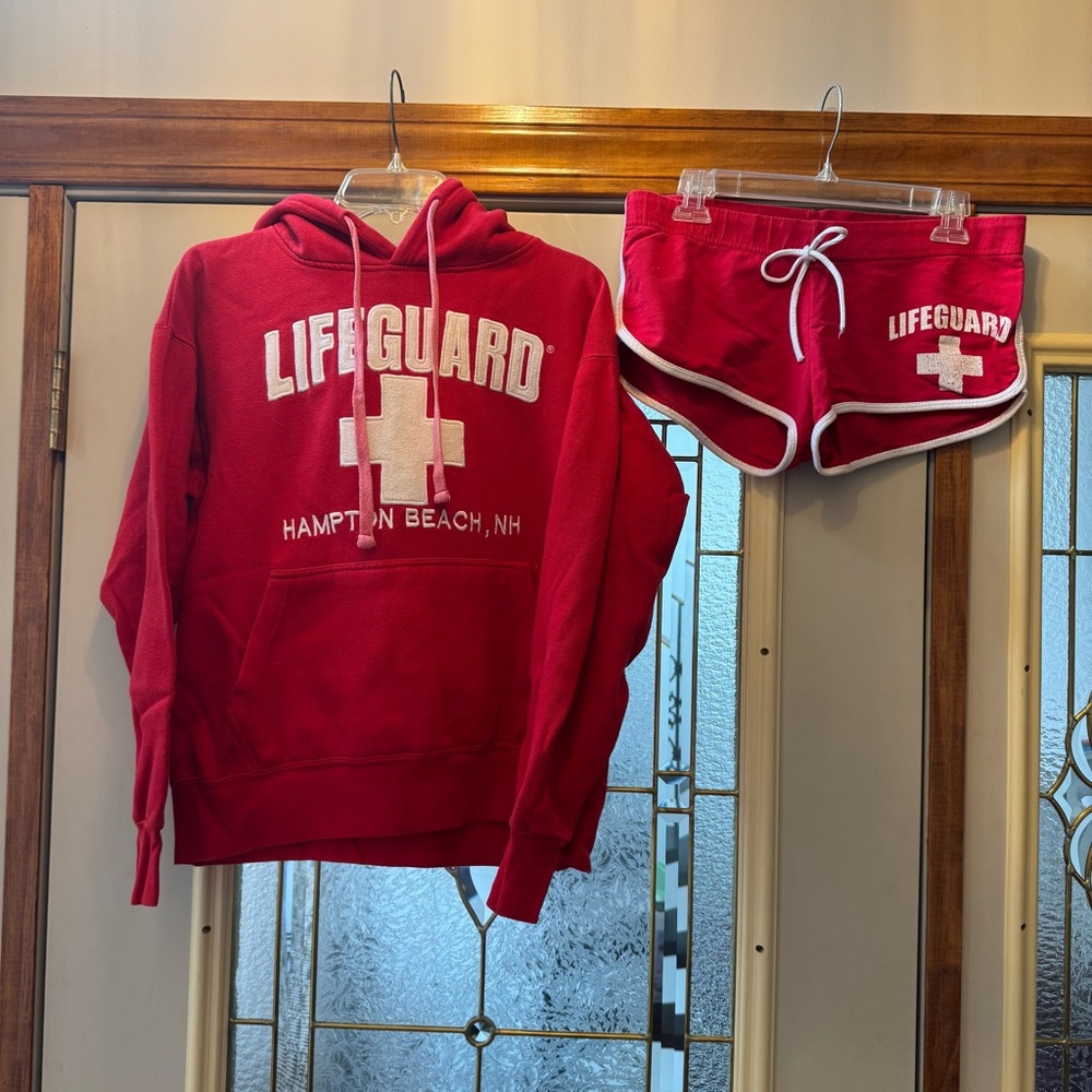 Hampton Beach, NH Lifeguard Hoodie & Short Set
